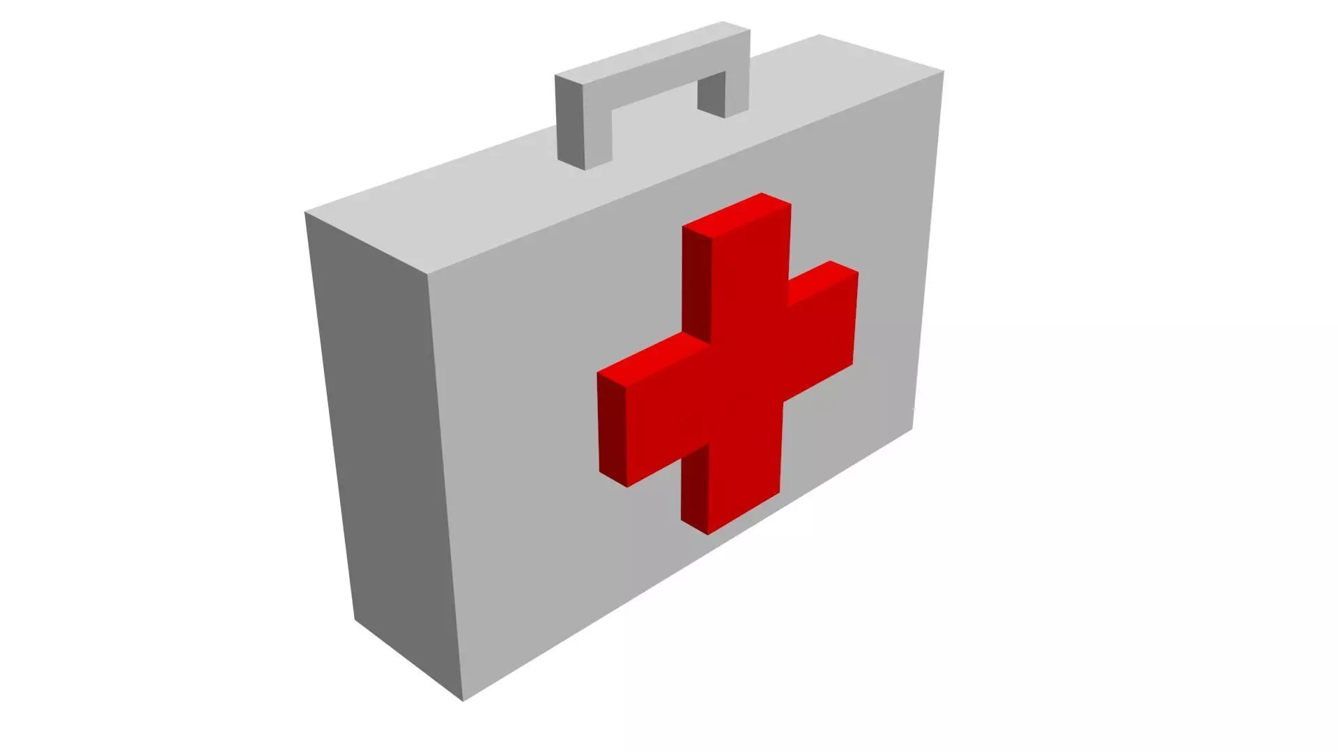 Low Poly Game Ready First Aid Kit Low-poly 3D model_0