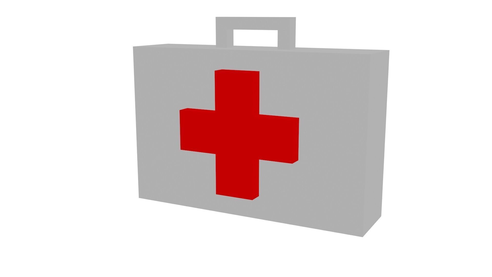 Low Poly Game Ready First Aid Kit Low-poly 3D model_1