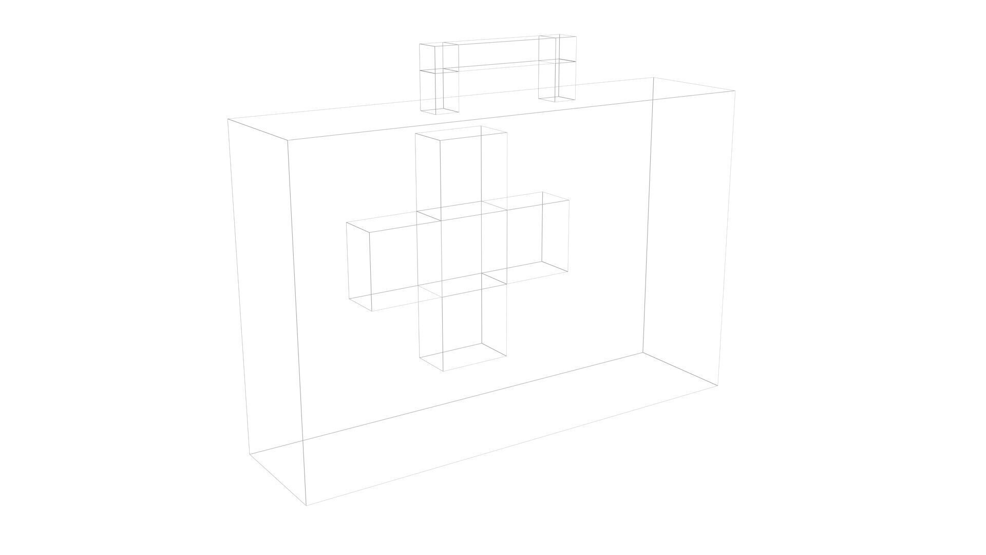 Low Poly Game Ready First Aid Kit Low-poly 3D model_13