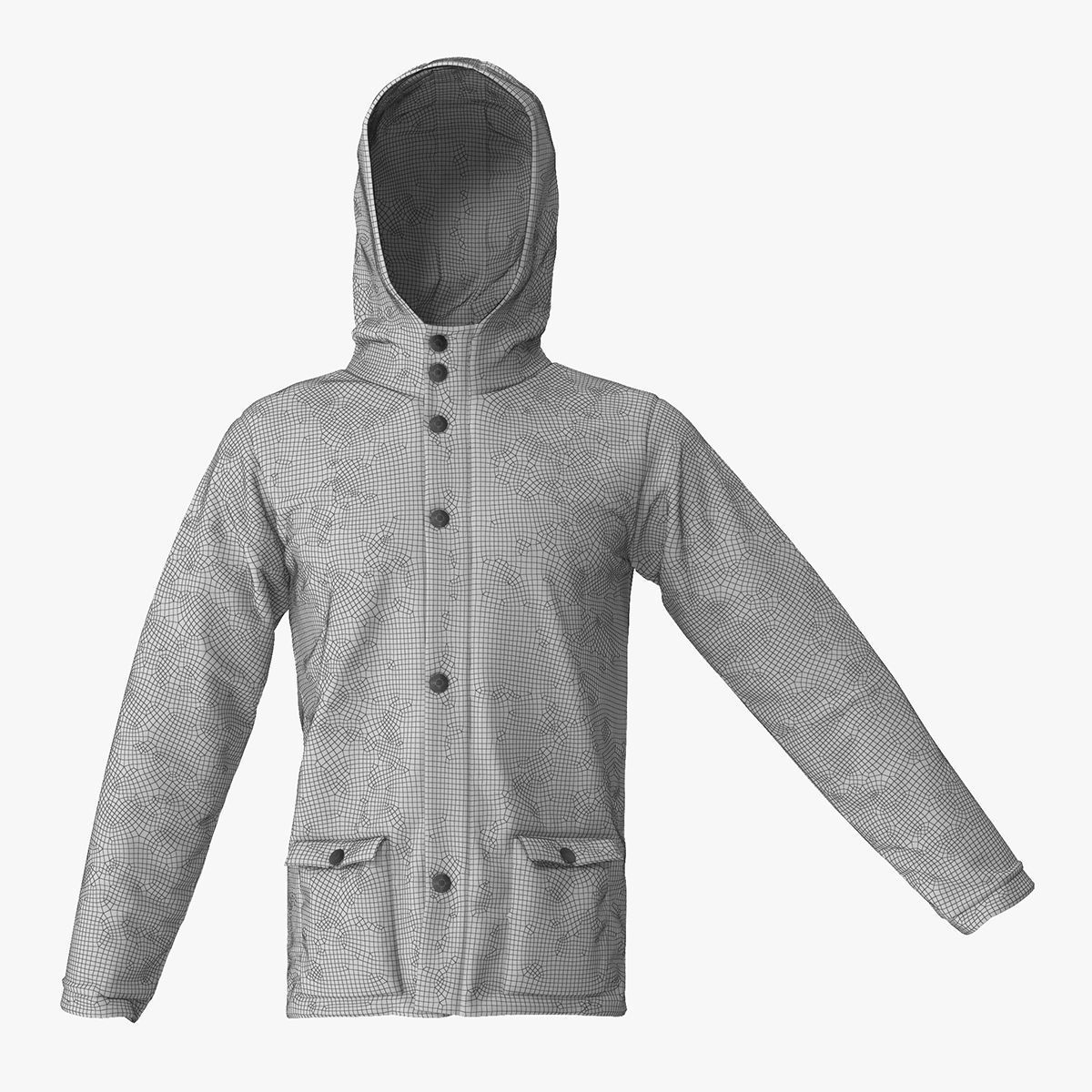 Rain Jacket 3D model_10