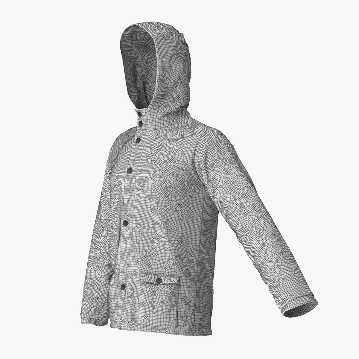 Rain Jacket 3D model_9