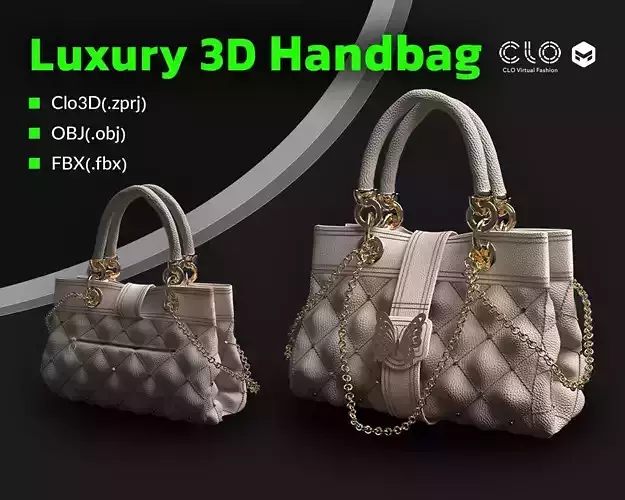 Luxury Quilted 3D Handbag 