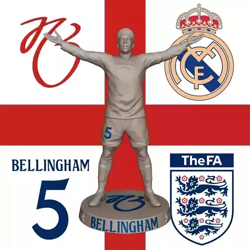 3D Printable Figurine of Jude Bellingham - Real Madrid player