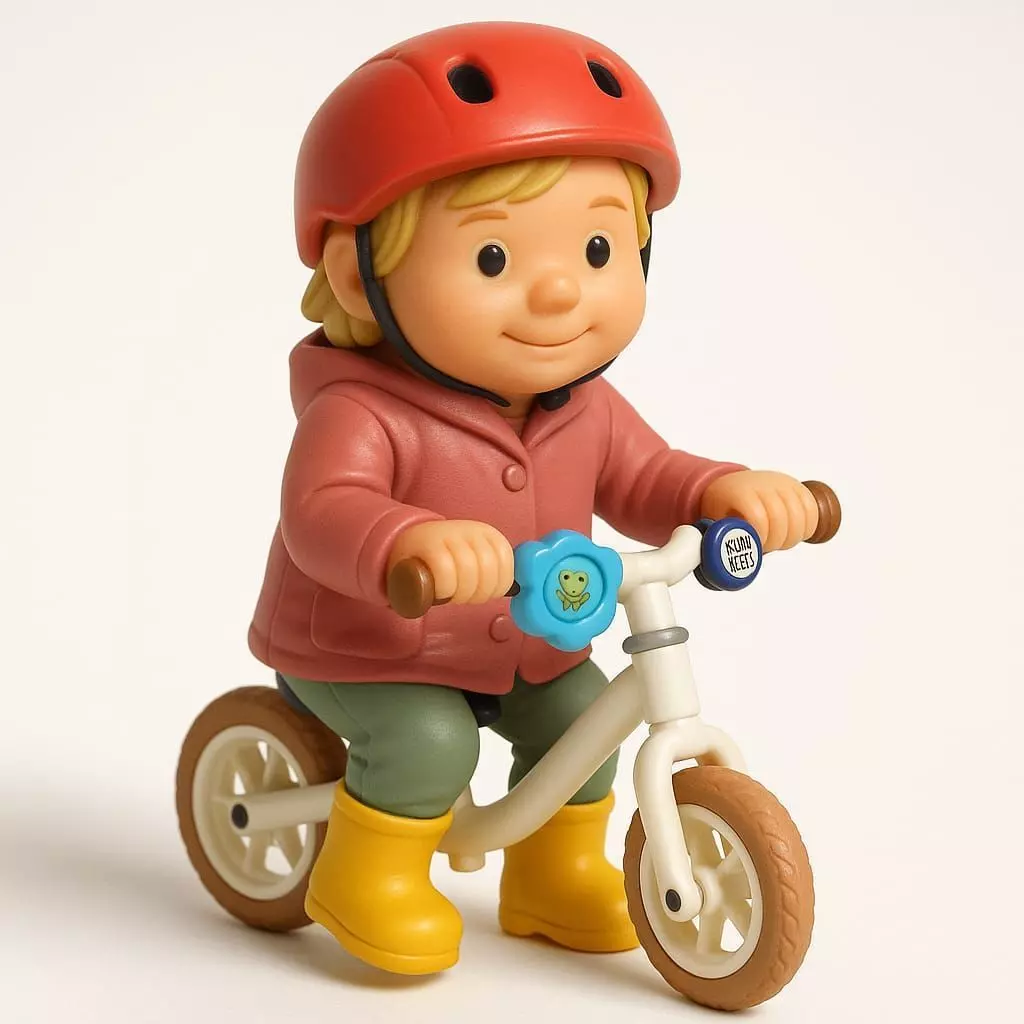 Girl on a Balance Bike 3D print model_0