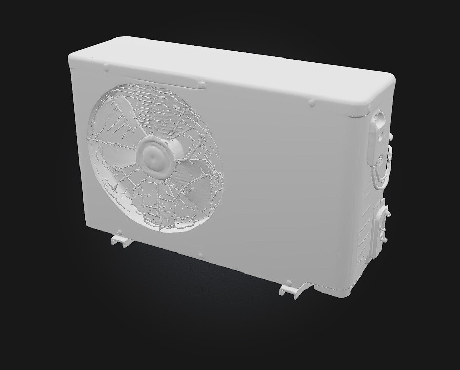 Rusty Air Conditioner Unit  Weathered Appliance for Realistic 3D model_8