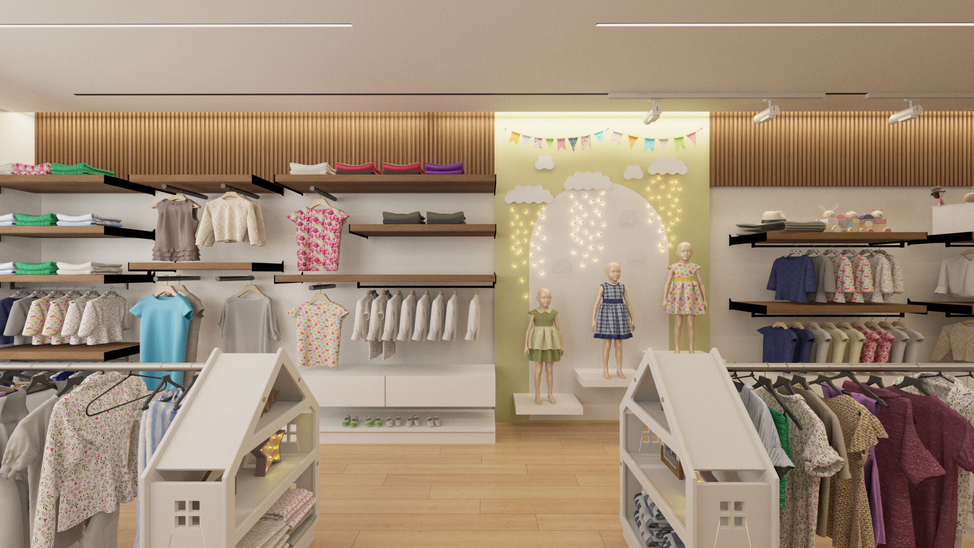 Modern Children Clothing Store Interior 3D Model 3D model_4
