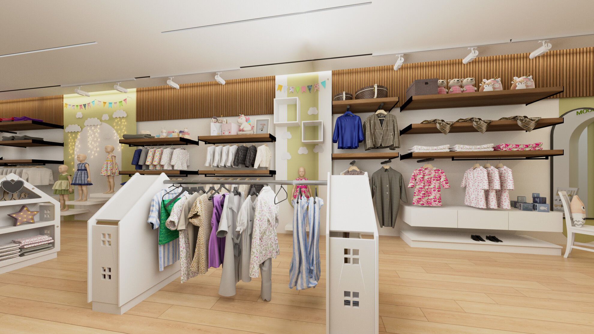 Modern Children Clothing Store Interior 3D Model 3D model_1