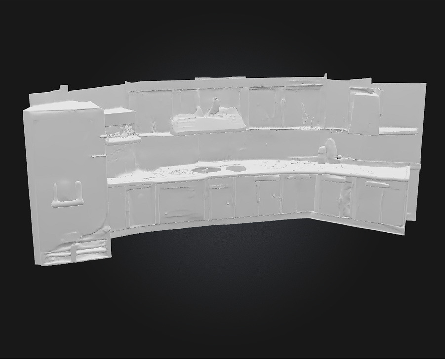 Rustic Dystopian Kitchen Gritty Charm in Post-Apocalyptic Style 3D model_4