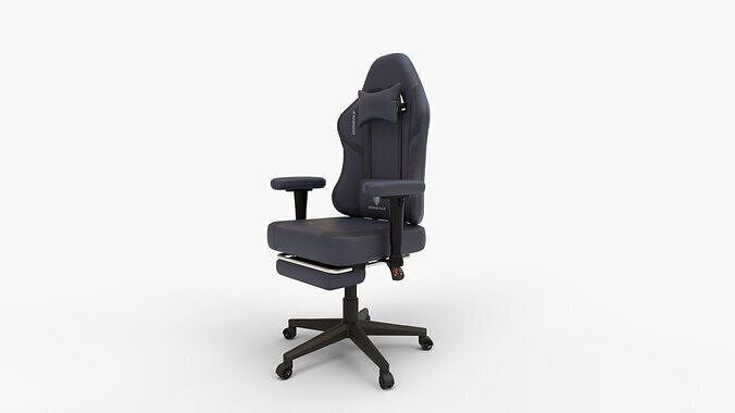 GTRACING Gaming Chair with Footrest 3D model 7