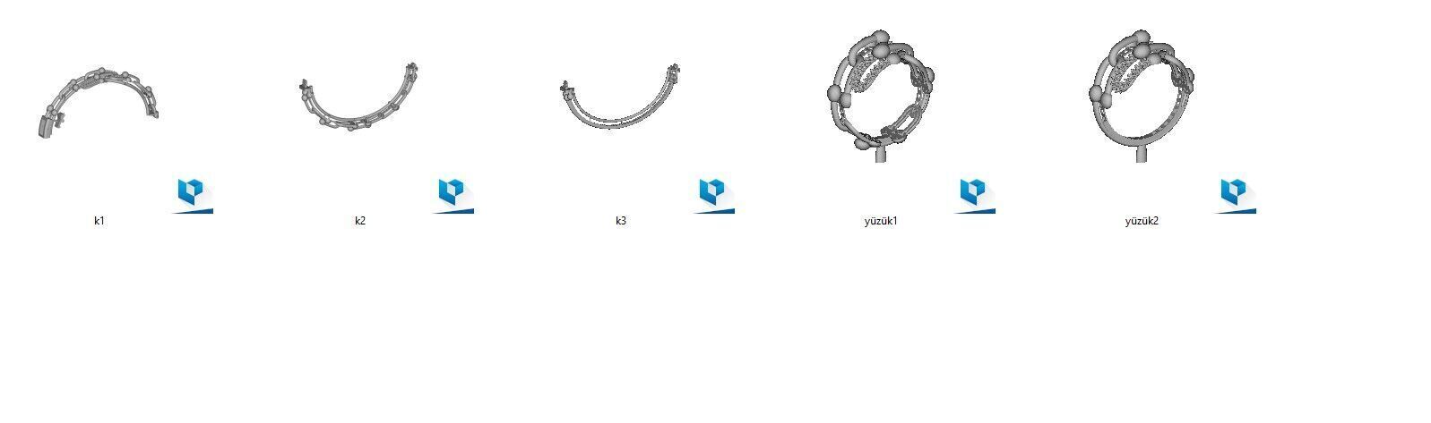 2 versiyon tiffany bileklik 3D print model_10