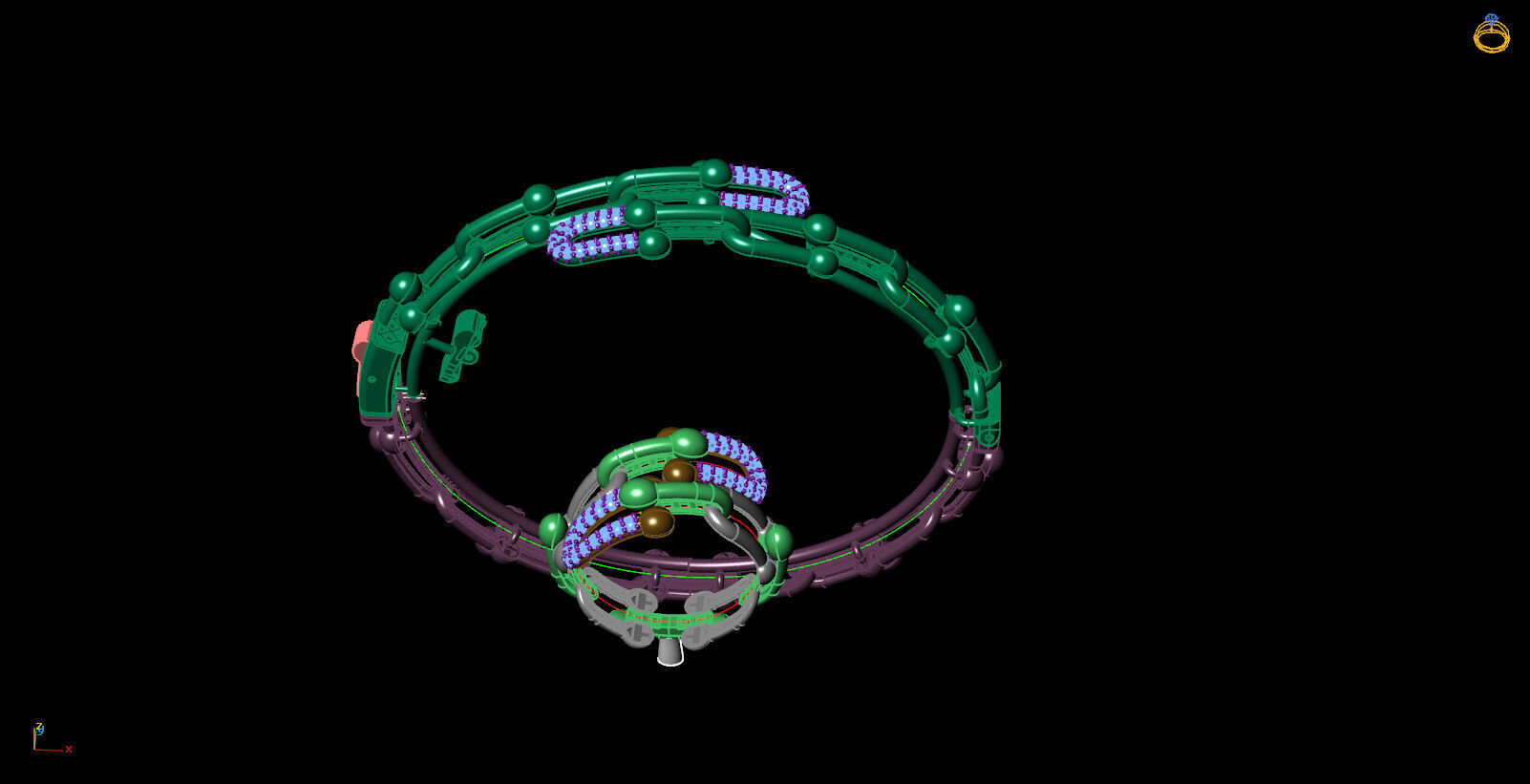 2 versiyon tiffany bileklik 3D print model_6