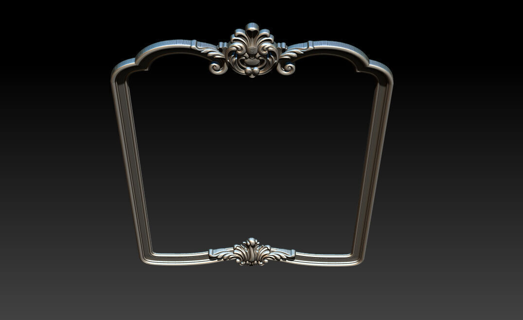 Classical carved frame 3D print model_10
