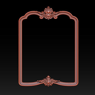 Classical carved frame 3D print model_12