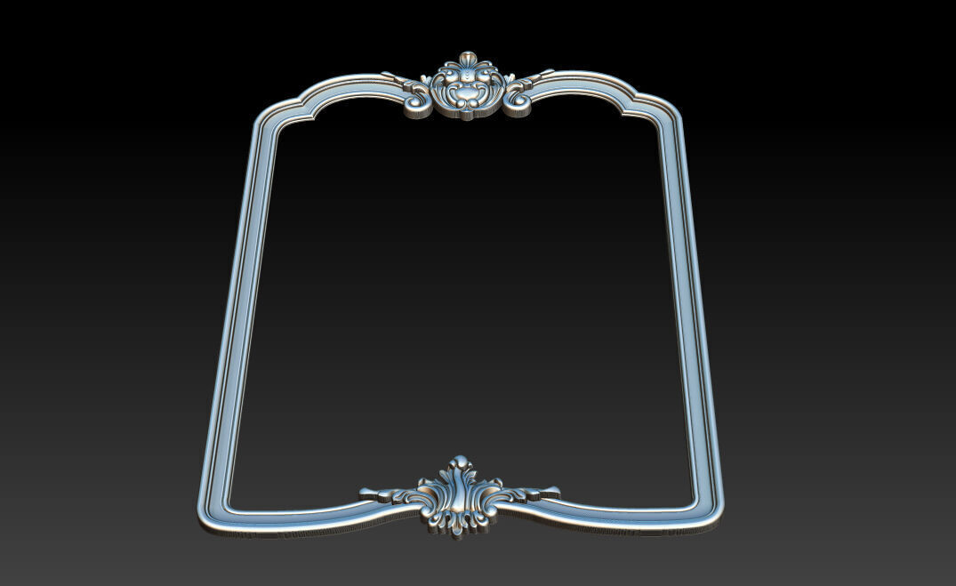 Classical carved frame 3D print model_11