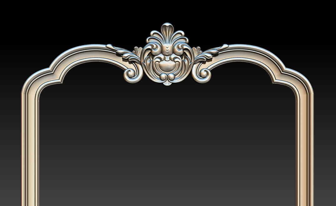 Classical carved frame 3D print model_1