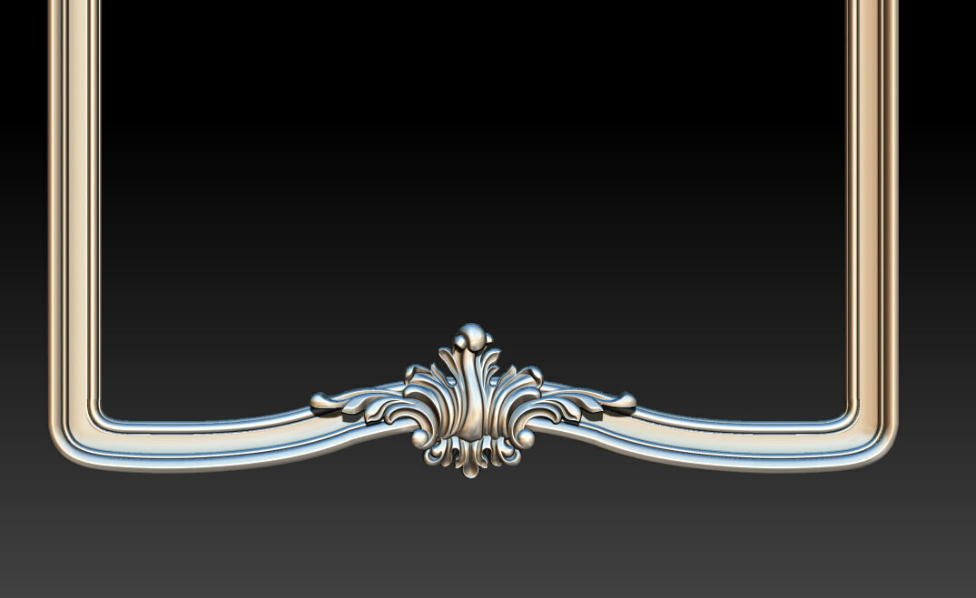 Classical carved frame 3D print model_2