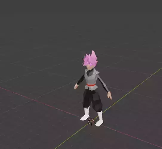Goku Black Super Sayajin Rose Low-poly 3D model