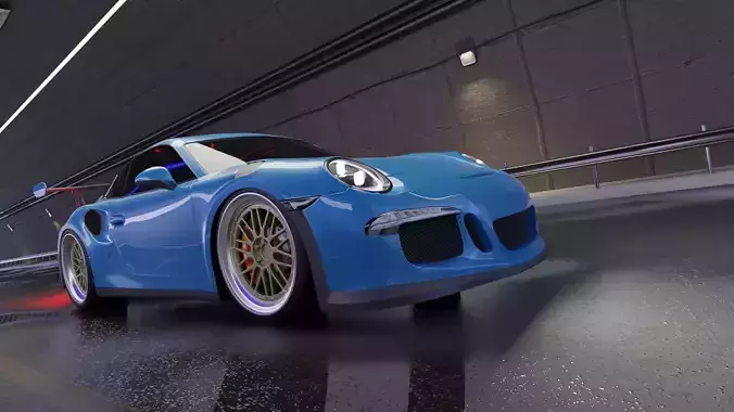 porsche gt3 rs 2016 bbs wheels model 3d model