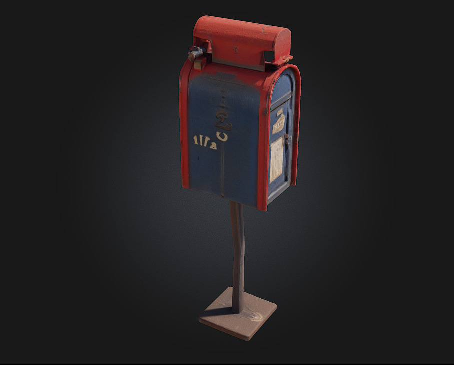 Vintage Mailbox Timeless Charm with a Touch of Nostalgia 3D model_1