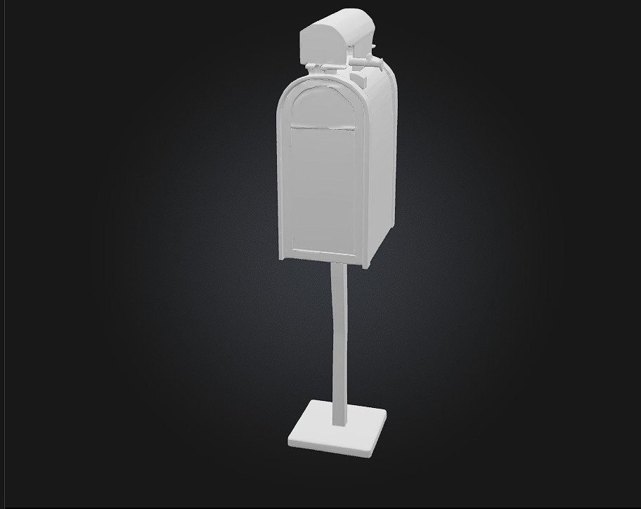 Vintage Mailbox Timeless Charm with a Touch of Nostalgia 3D model_7