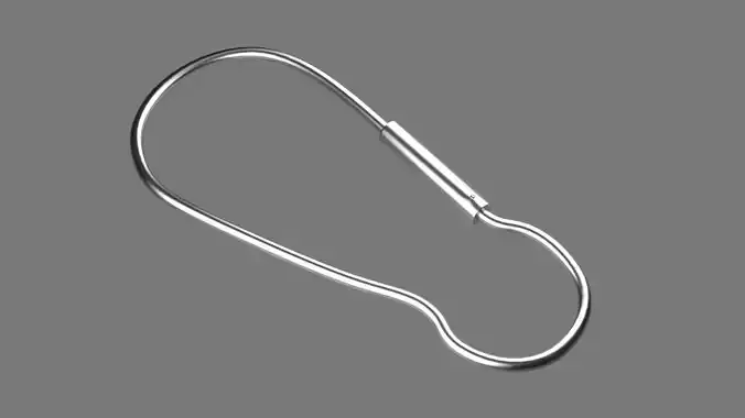 Keychain Seven 3D Model key ring with chain Low-poly 3D model