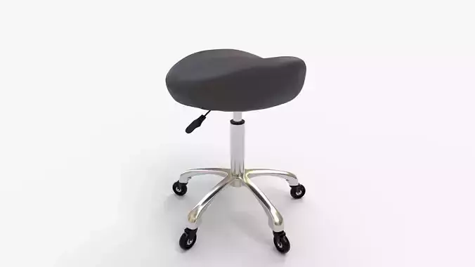 Taburete de silla de montar con ruedas