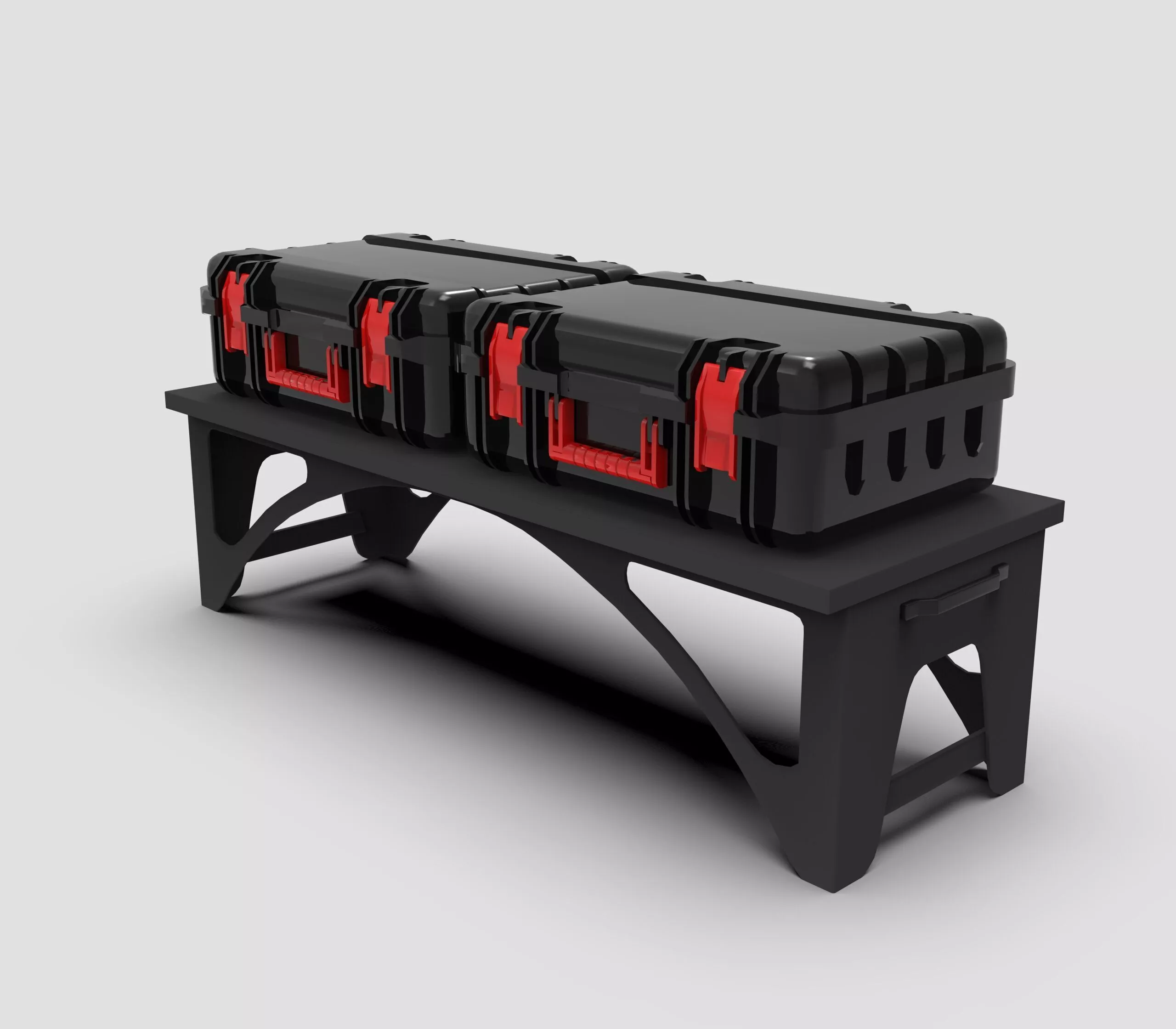 Generic Plastic Off-Road Storage Boxes Low-poly 3D model