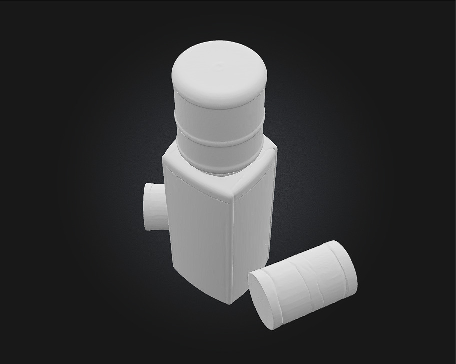Water Dispenser and Bottles  Practical and Essential for Office 3D model_8