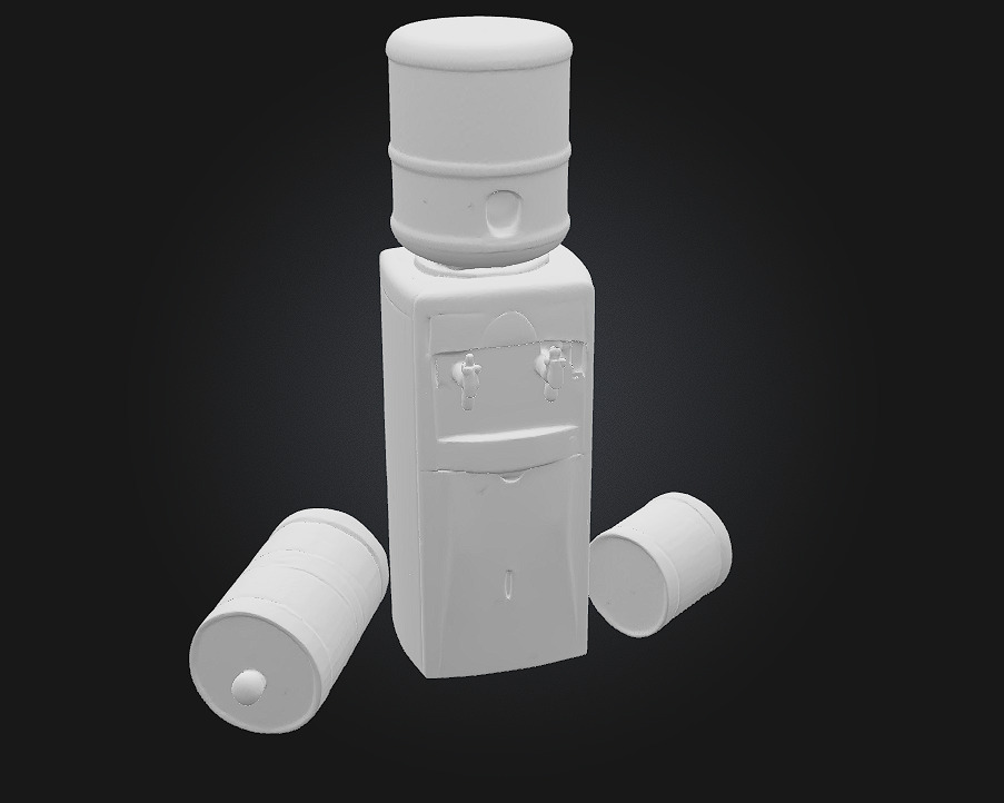 Water Dispenser and Bottles  Practical and Essential for Office 3D model_6