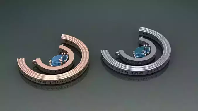 free 2 curve pendant Free 3D print model