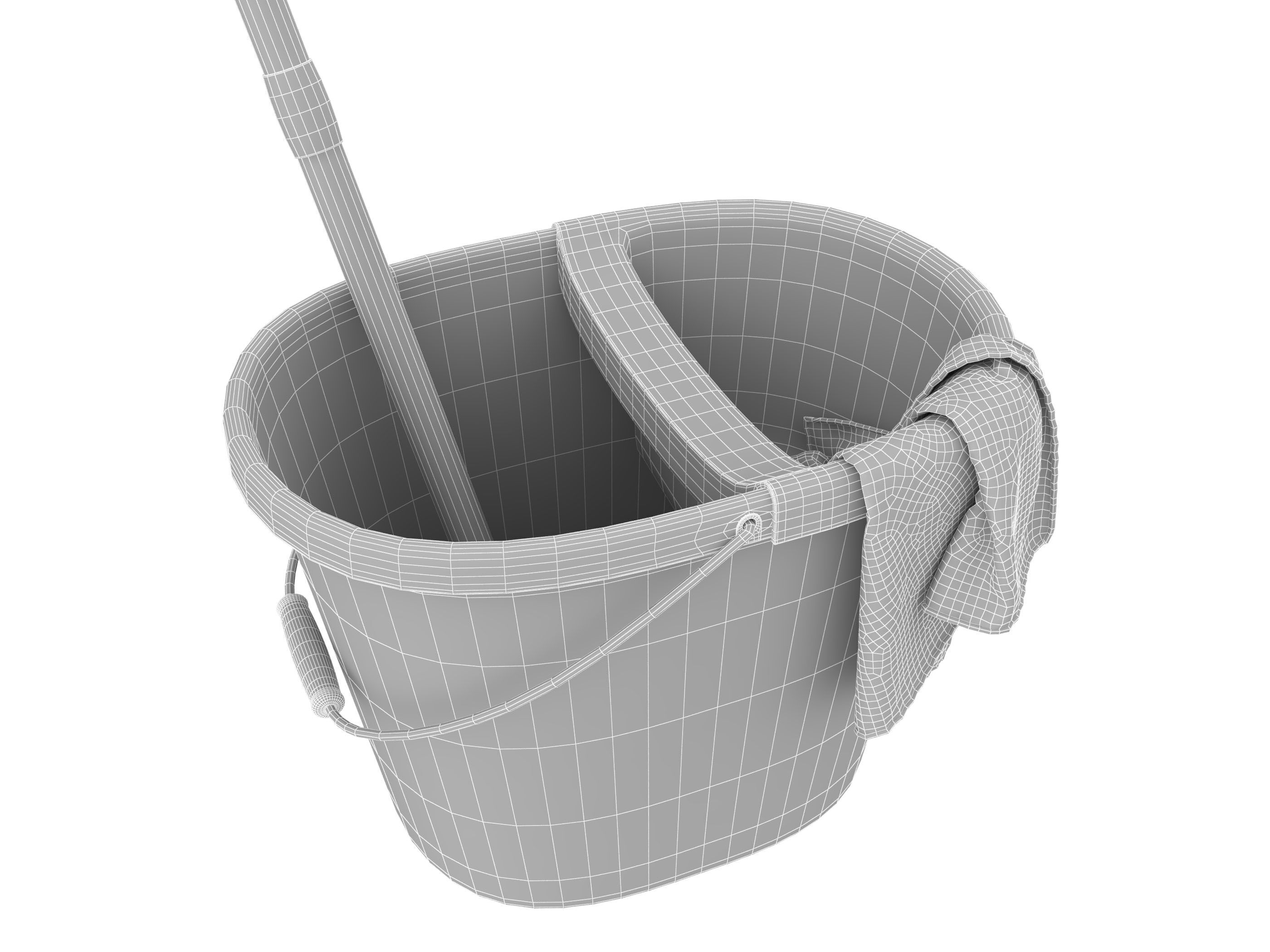 Cleaning tool Low-poly 3D model_10