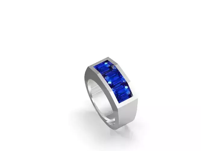 Men Ring Gemstones ring emerald gemstones for 3d model ring 