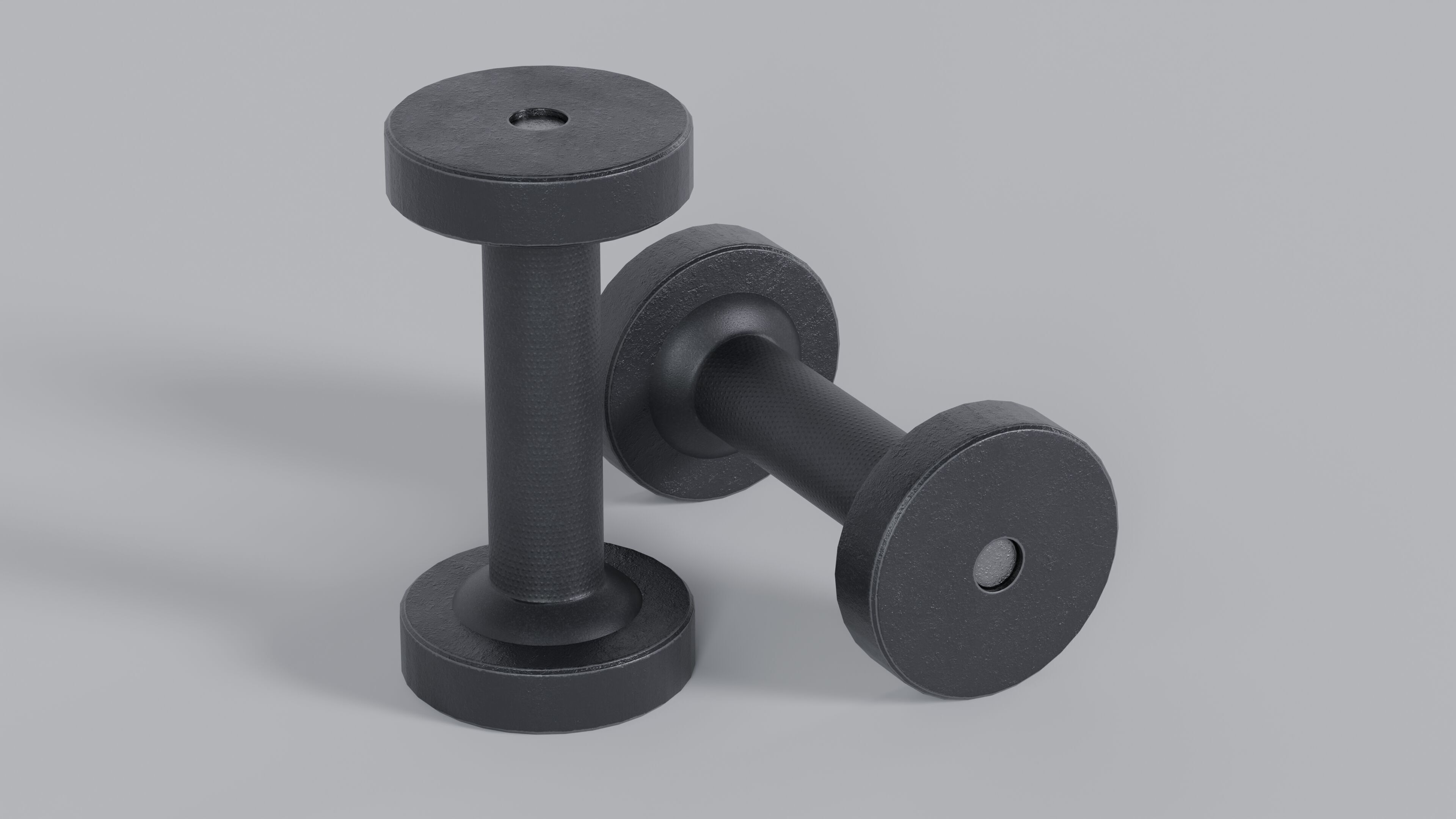 Dumbbell Low-poly 3D model_3
