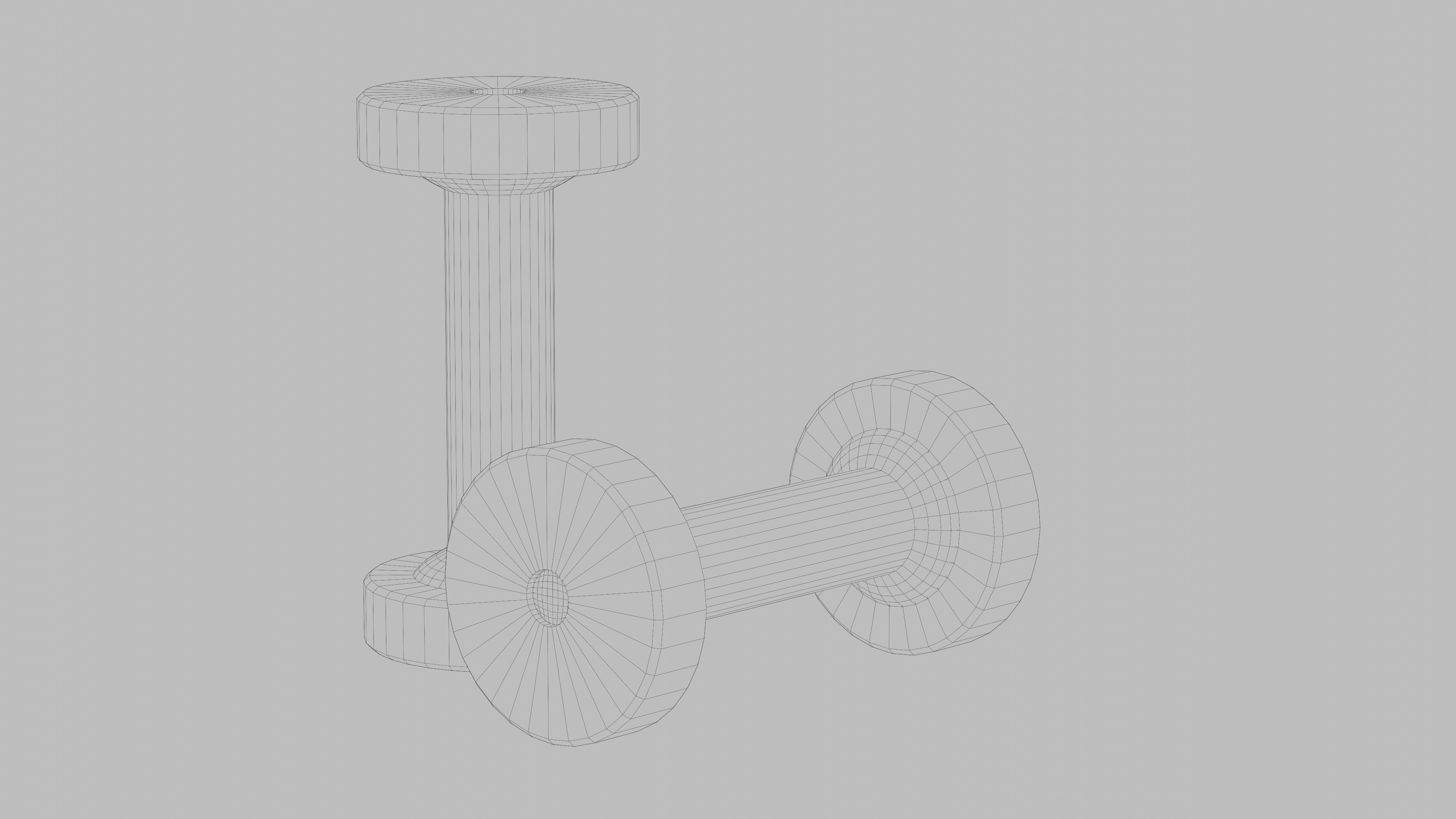 Dumbbell Low-poly 3D model_10