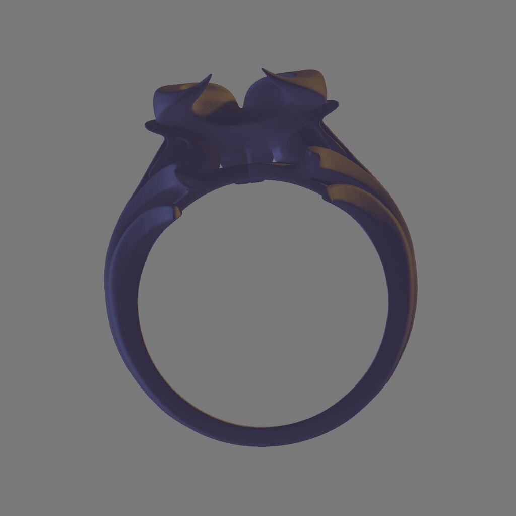 Devil Ring  Dark   Striking 3D print model_4