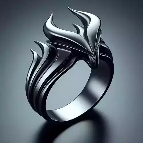 Devil Ring  Dark   Striking 3D print model