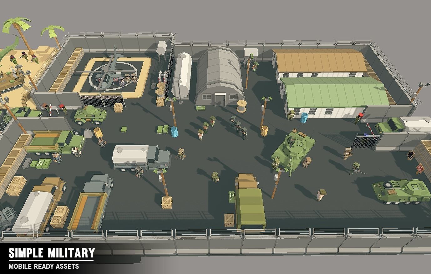 Simple Military - Cartoon Assets Low-poly 3D model_6