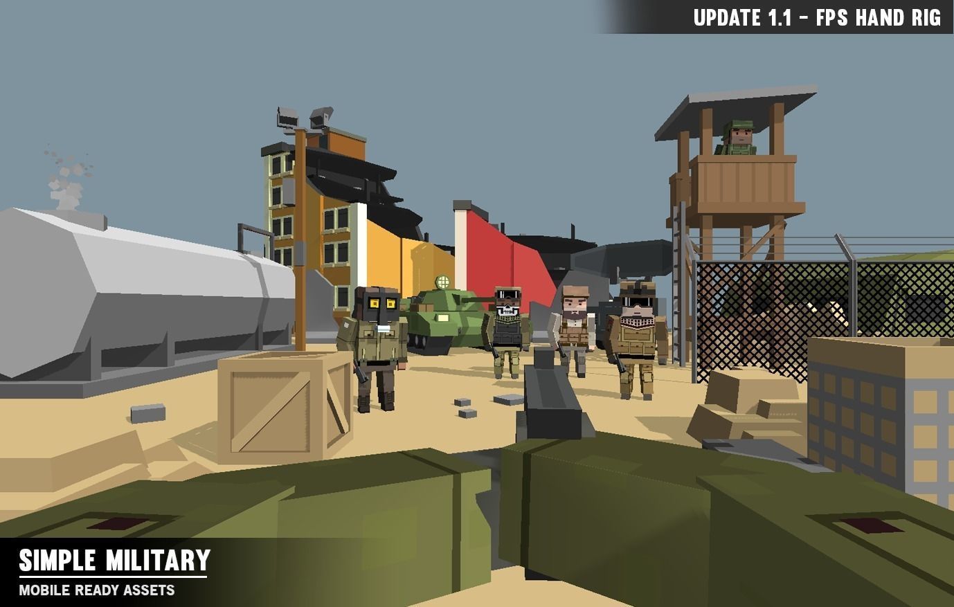 Simple Military - Cartoon Assets Low-poly 3D model_7