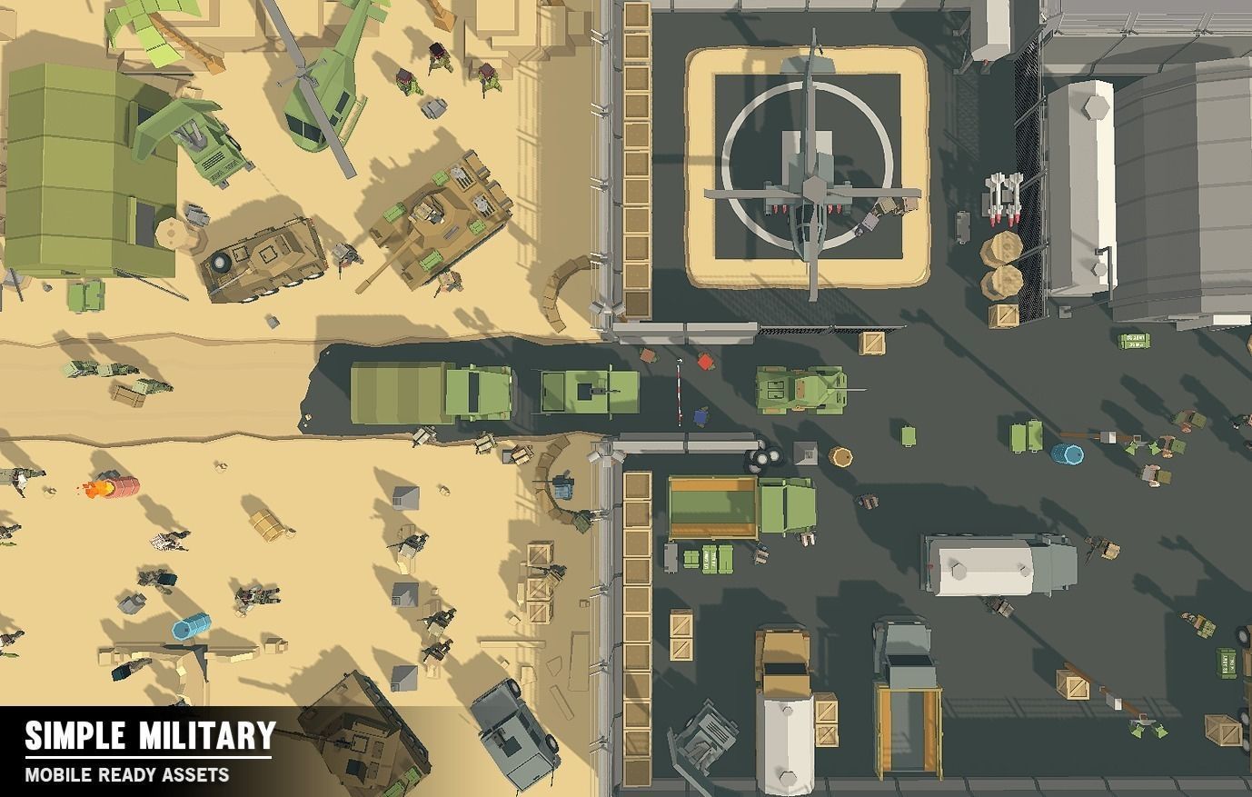 Simple Military - Cartoon Assets Low-poly 3D model_4