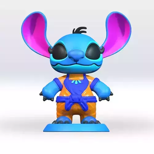 Stitch Goku 3D Model STL file Fanart