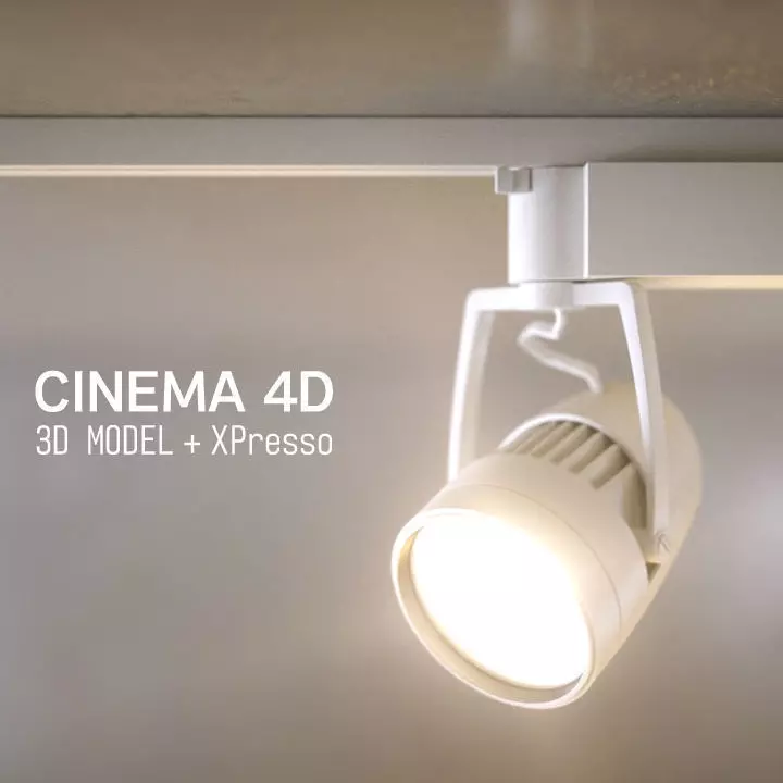 LED SPOT LIGHT - C4D XPresso 3D model_0
