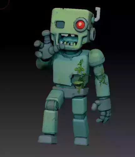 Zombie robot minecraft 3D MODEL