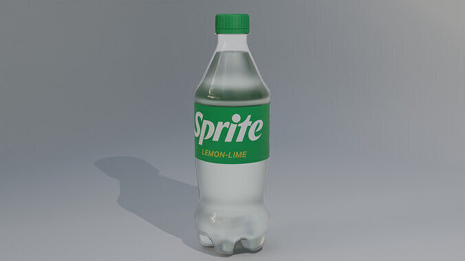 Sprite Plastic Bottle Low-poly 3D model