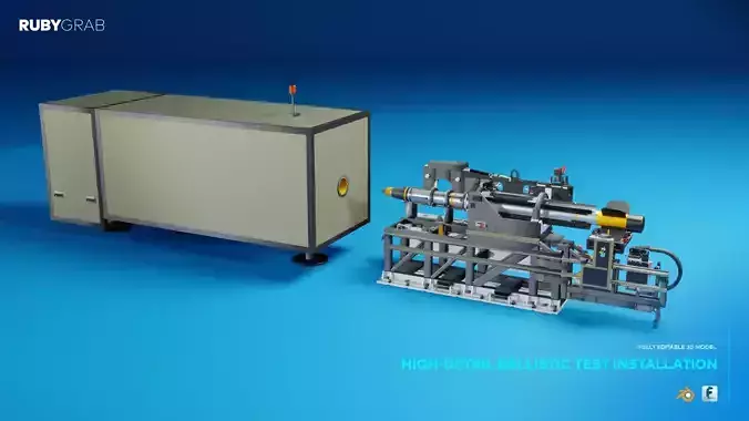 High-Detail Ballistic Test Installation 3D model