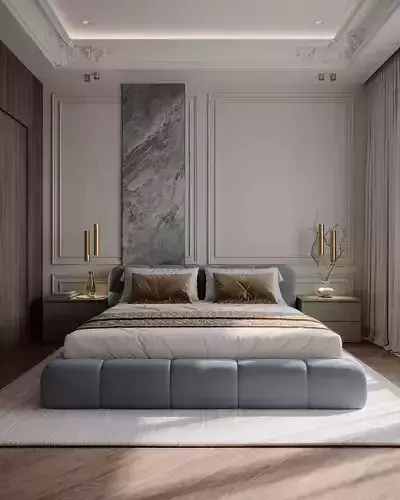 Luxury Modern Bedroom Interior Scene  3ds Max  Corona 11