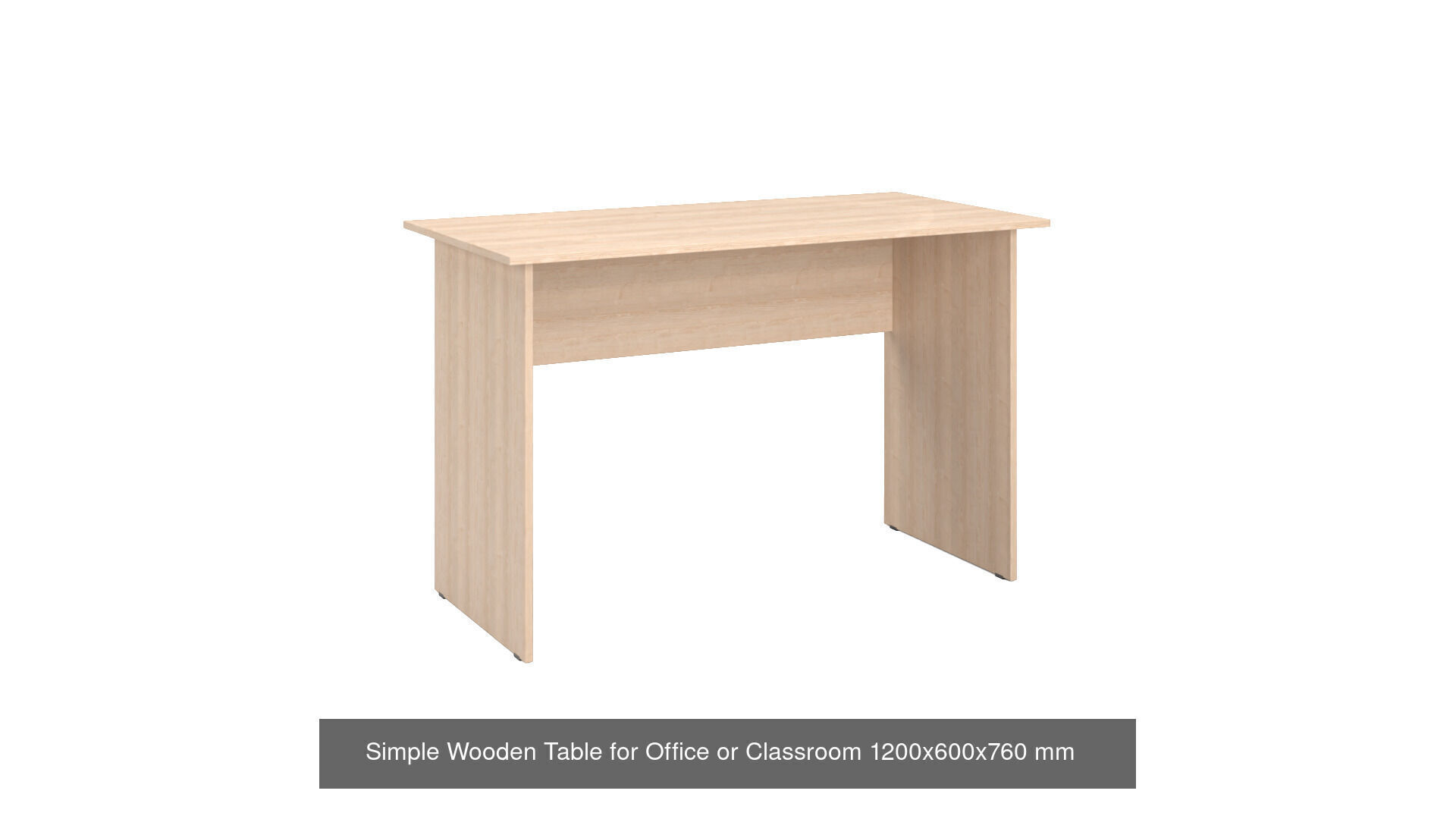 Teacher Desks and Mobile Pedestal Set 3D Model Collection_1