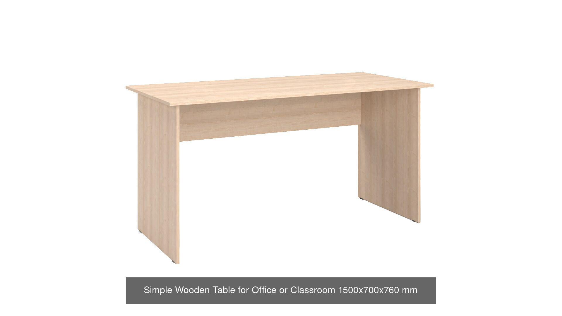 Teacher Desks and Mobile Pedestal Set 3D Model Collection_2