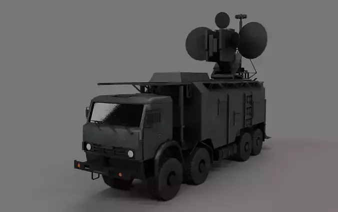 krasukha 4 electronic warfare system lowpoly