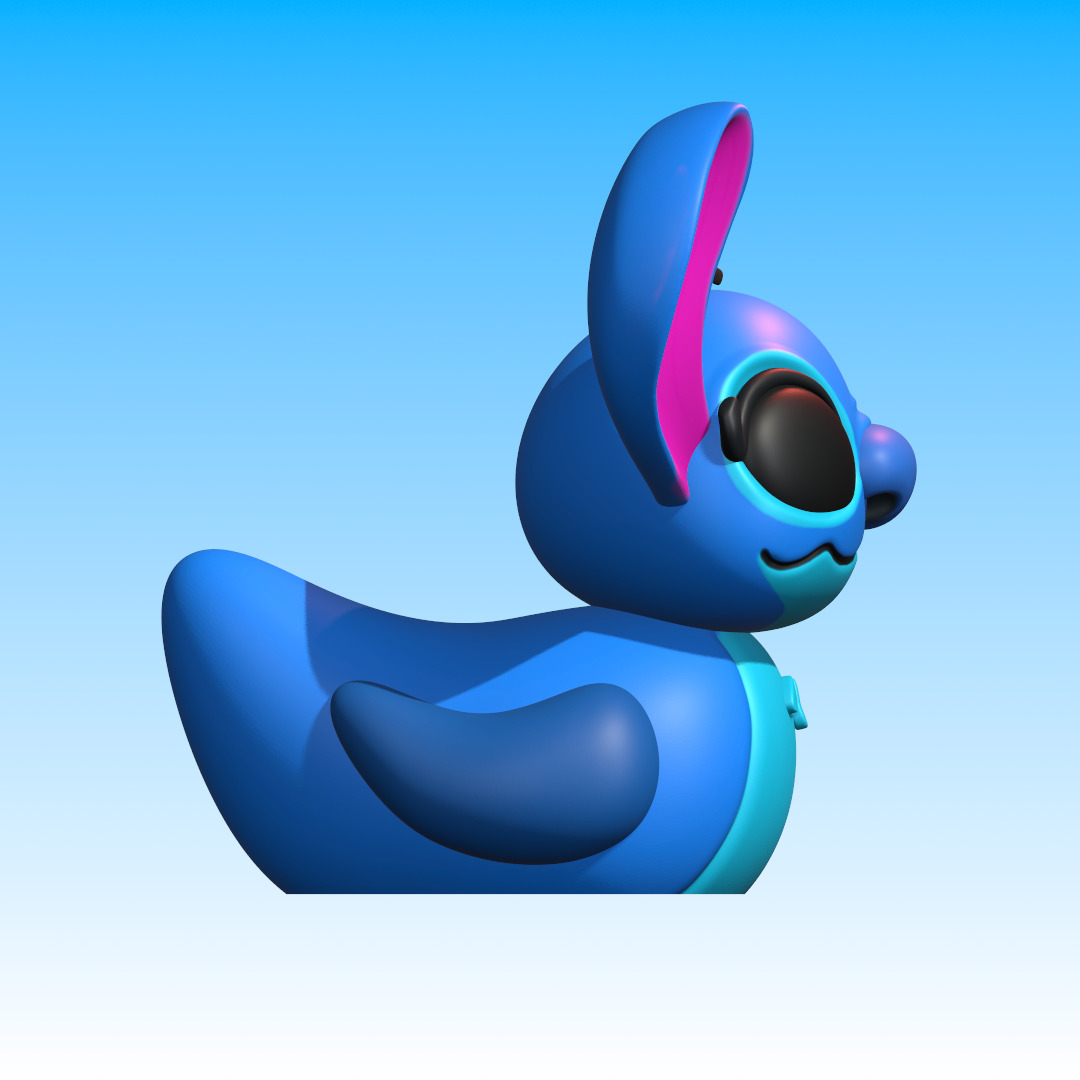 Stitch Duck 3D Model STL file Fanart 3D print model_3