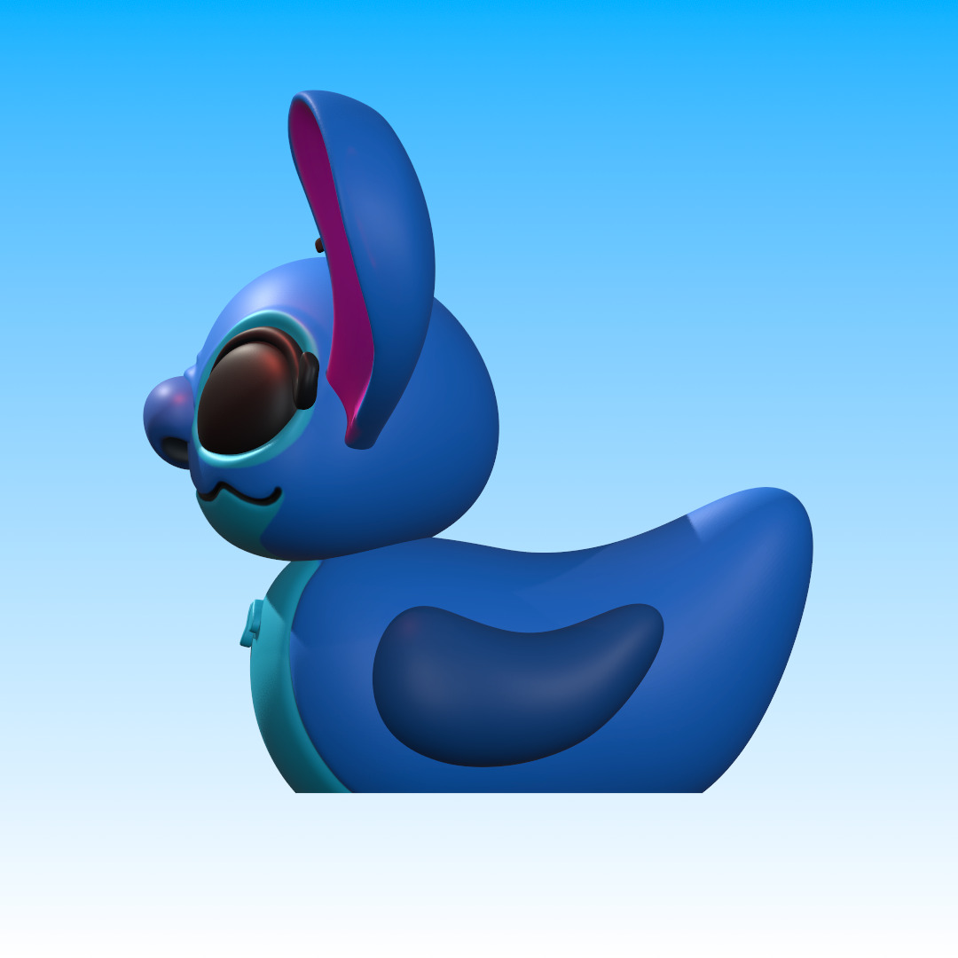 Stitch Duck 3D Model STL file Fanart 3D print model_1